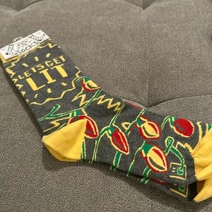 Primitive by Kathy “let’s get lit” socks.
